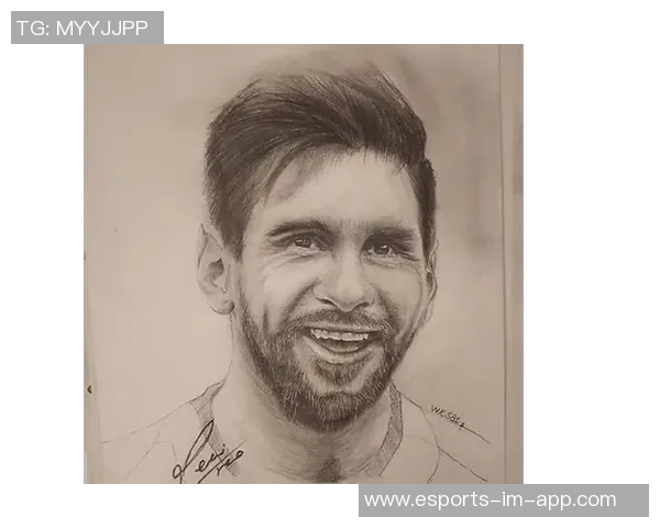 梅西素描画像展现足球传奇魅力与艺术之美